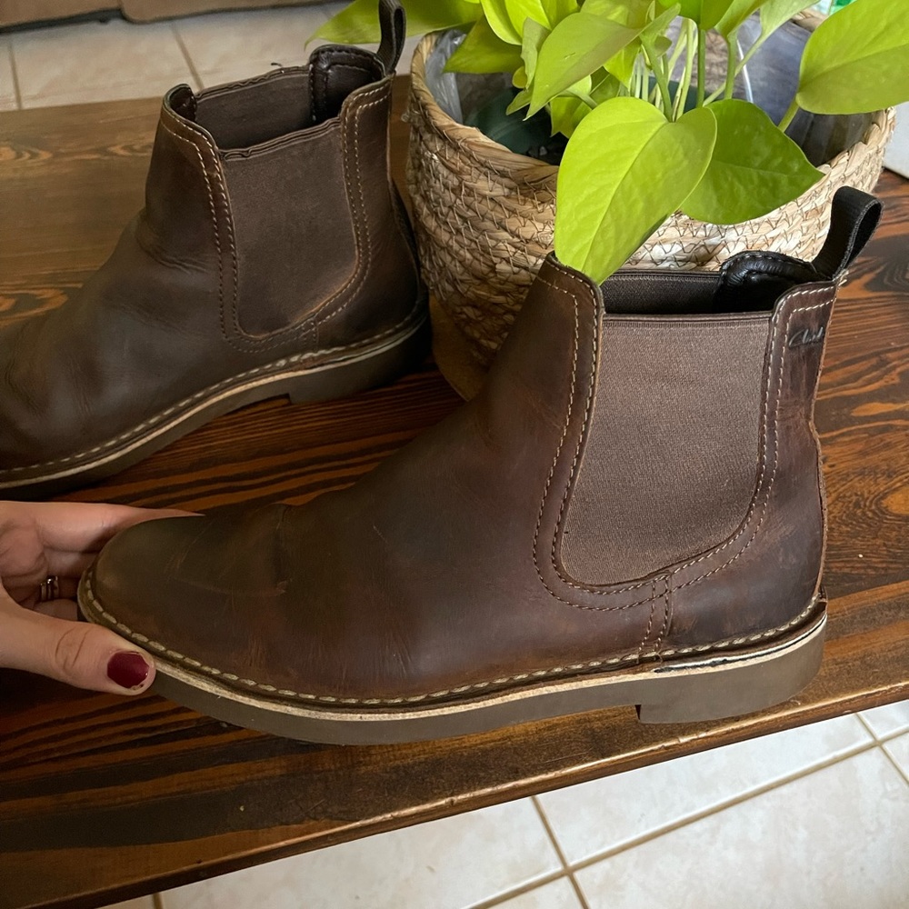 Leather Clark Booties